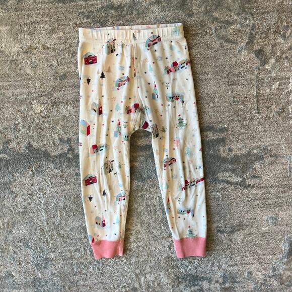 Hanna Andersson Christmas Town Long John Pajamas 90 cm 3T - Picture 3 of 11
